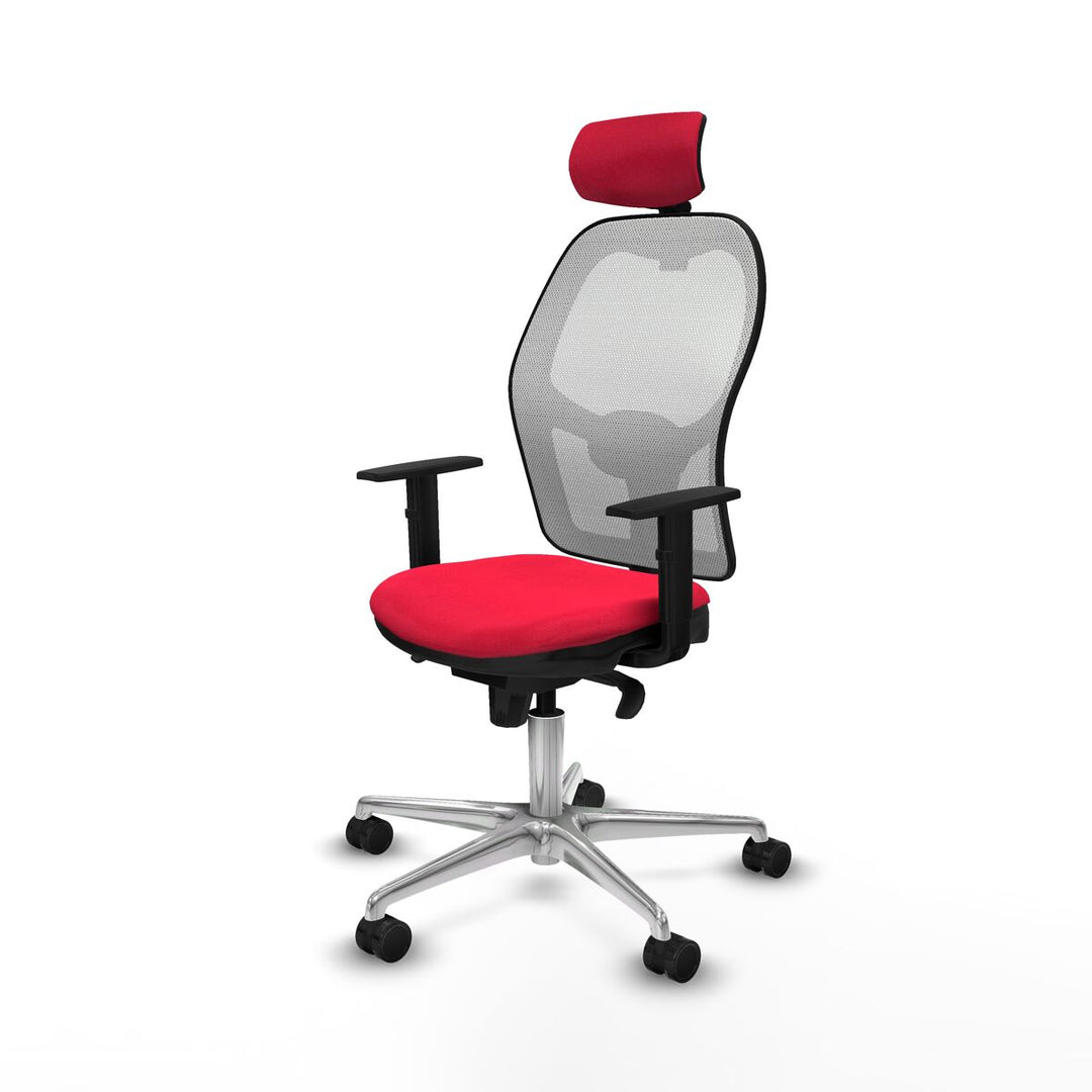 Office Chair with Headrest Piqueras y Crespo 1D086N2 Red