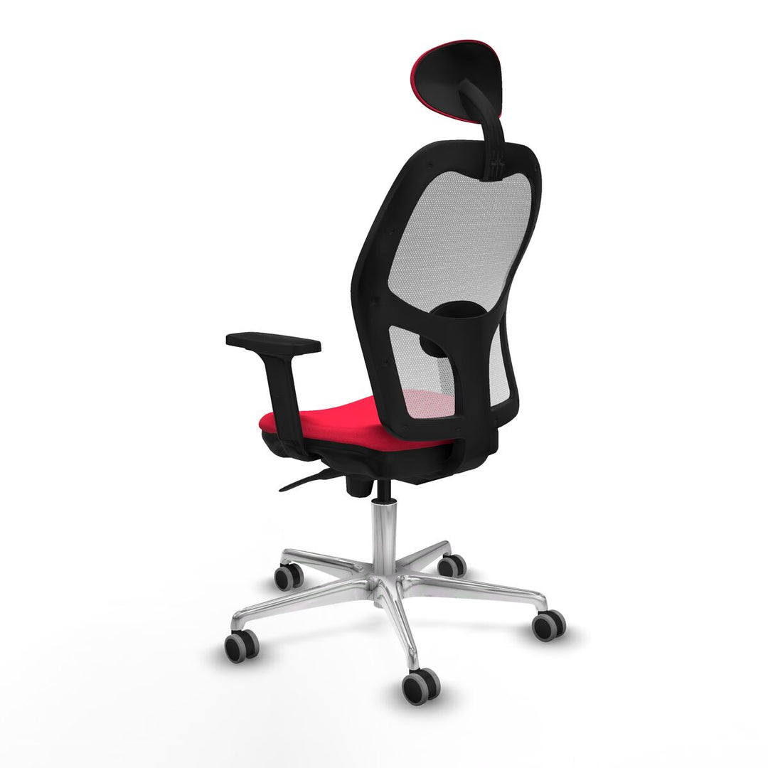 Office Chair with Headrest Piqueras y Crespo 2D086G1 Red