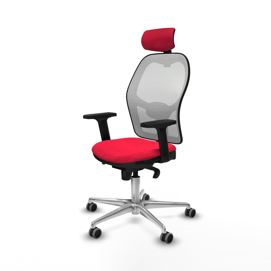 Office Chair with Headrest Piqueras y Crespo 2D086G2 Red