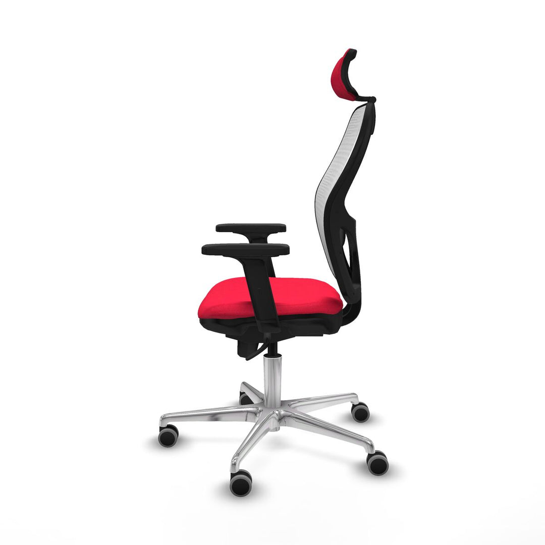 Office Chair with Headrest Piqueras y Crespo 2D086G2 Red