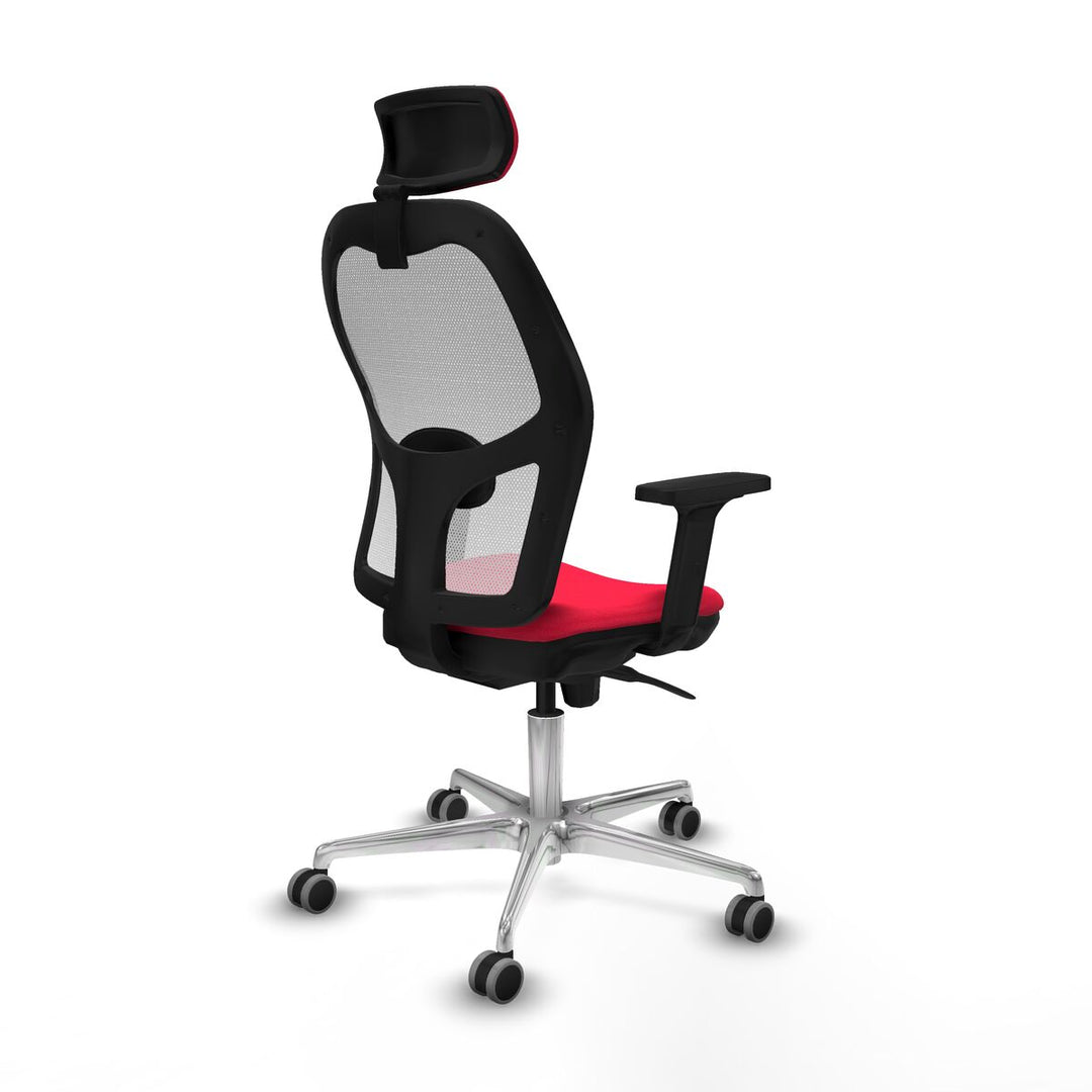 Office Chair with Headrest Piqueras y Crespo 2D086G2 Red