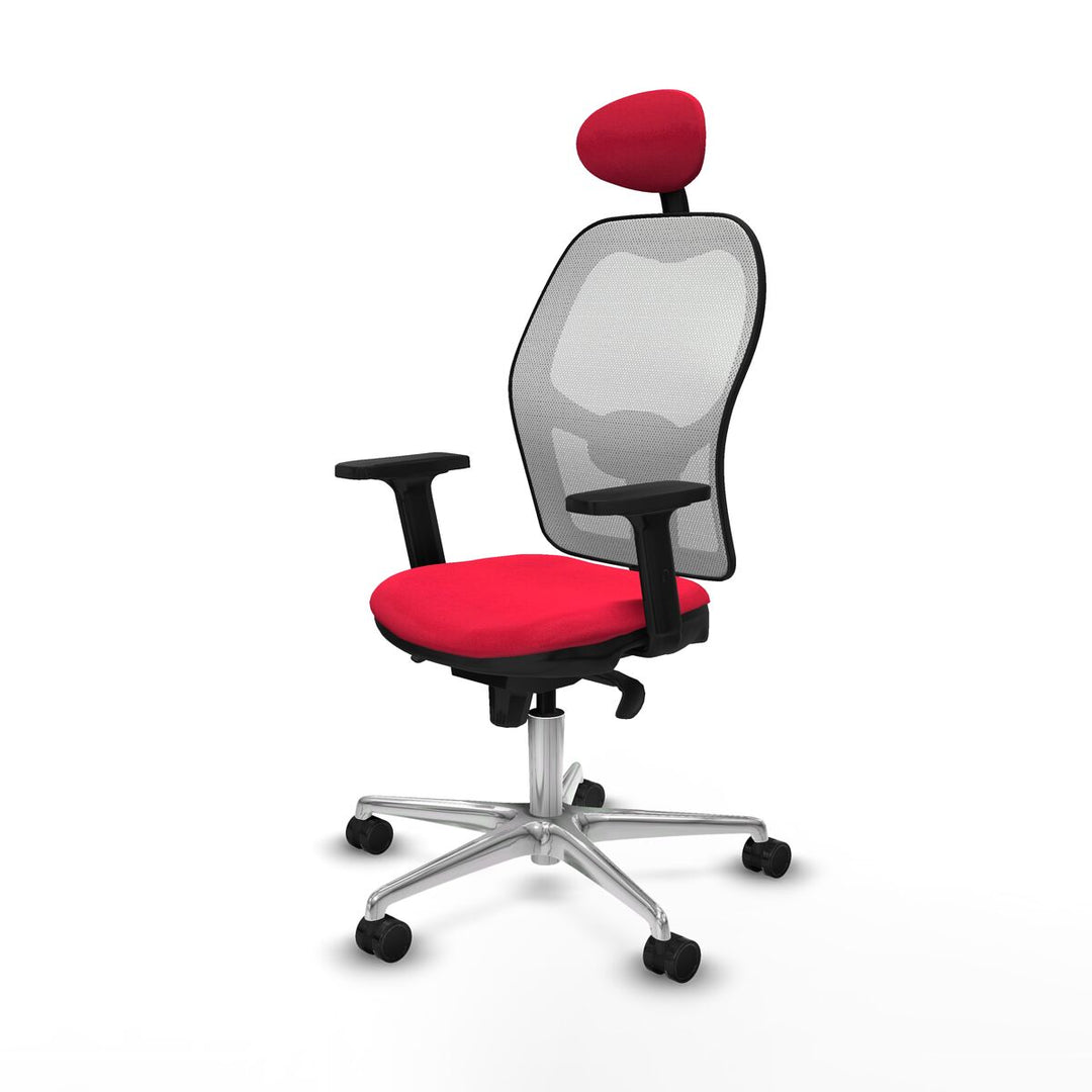 Office Chair with Headrest Piqueras y Crespo 2D086N1 Red