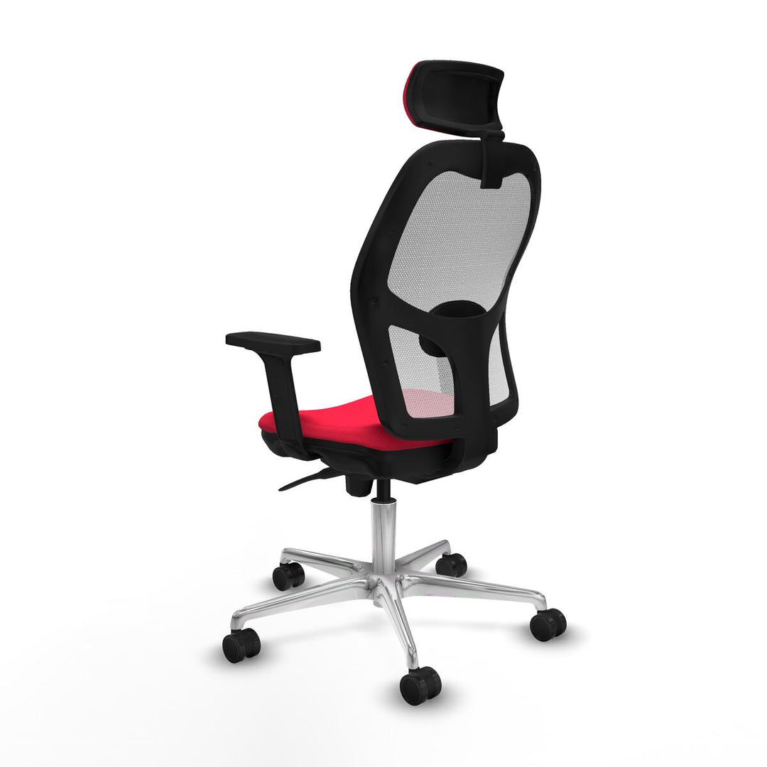Office Chair with Headrest Piqueras y Crespo 2D086N2 Red