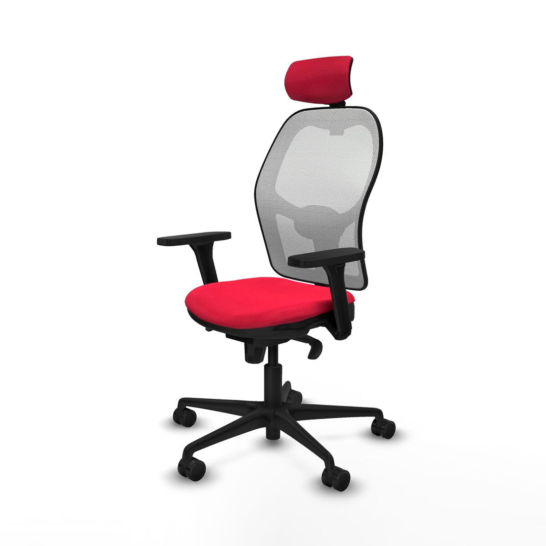 Office Chair with Headrest Piqueras y Crespo 3D036N2 Red