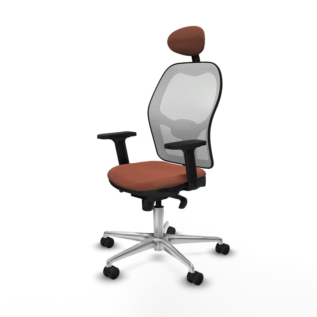 Office Chair with Headrest Piqueras y Crespo 2D086N1 White Brown