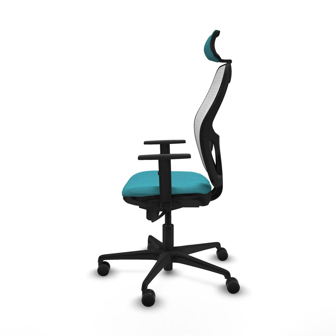 Office Chair with Headrest Piqueras y Crespo 1D036N2 Turquoise