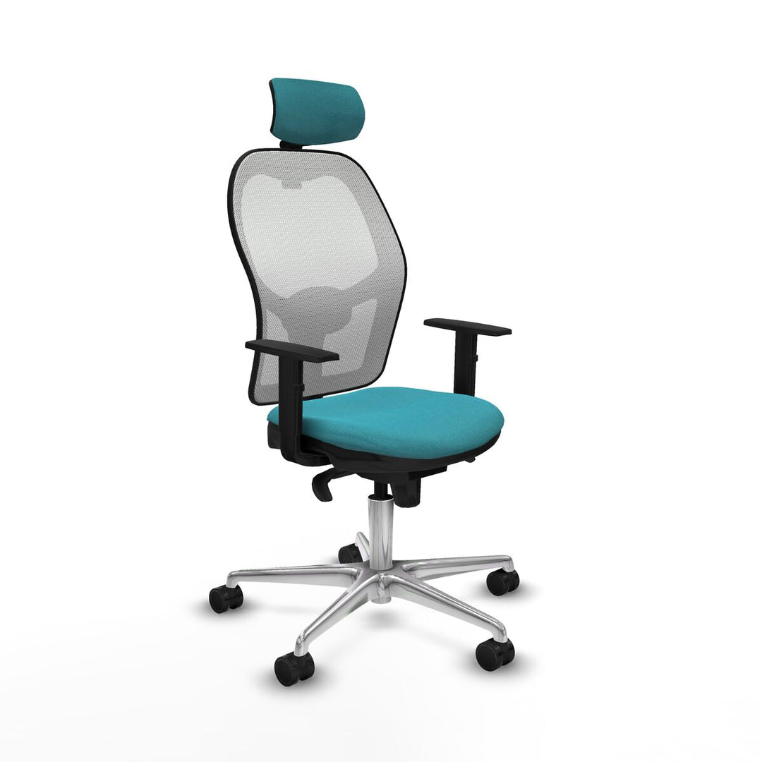 Office Chair with Headrest Piqueras y Crespo 1D086N2 Turquoise