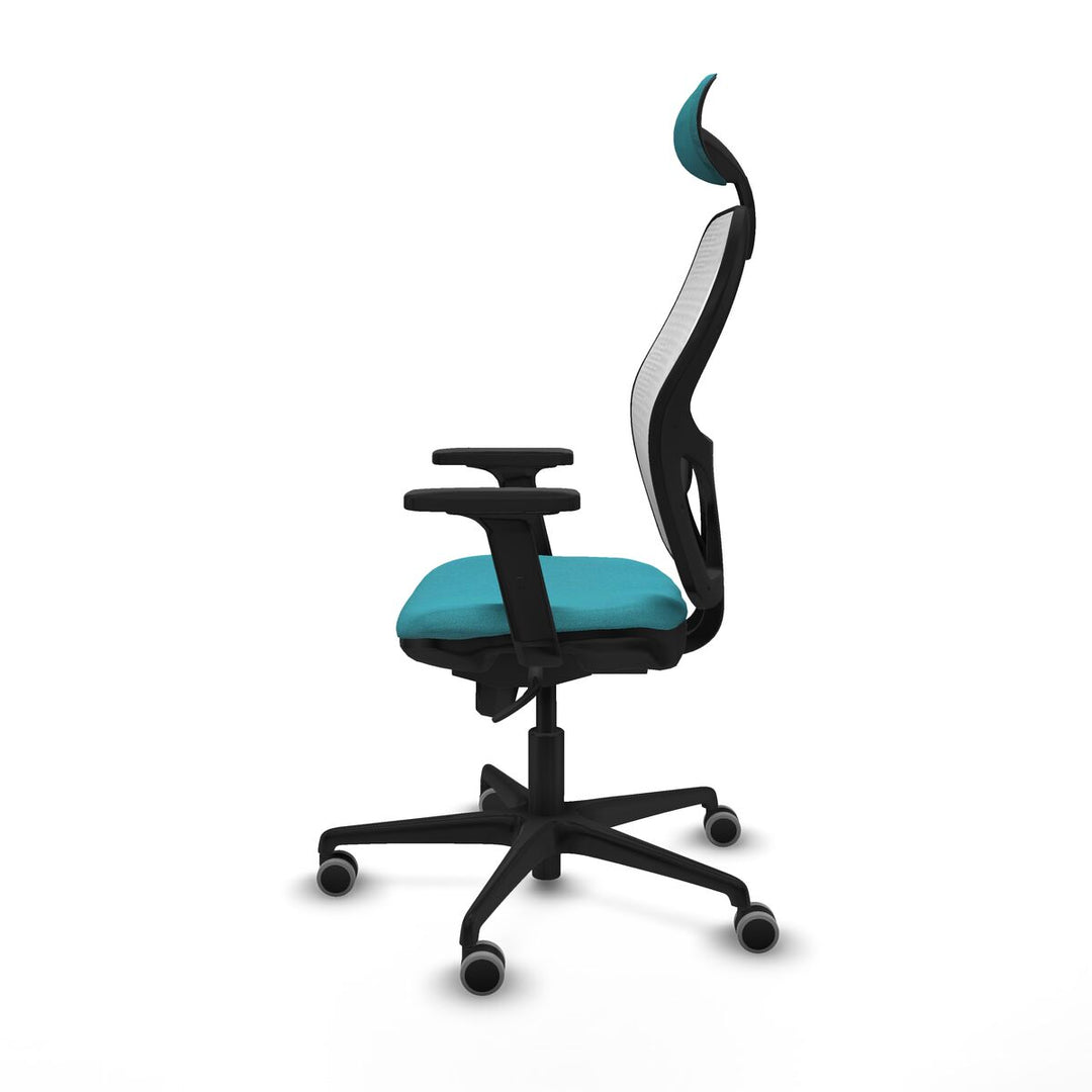 Office Chair with Headrest Piqueras y Crespo 2D036G1 Turquoise