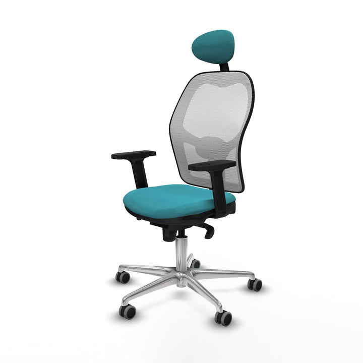 Office Chair with Headrest Piqueras y Crespo 2D086G1 Turquoise