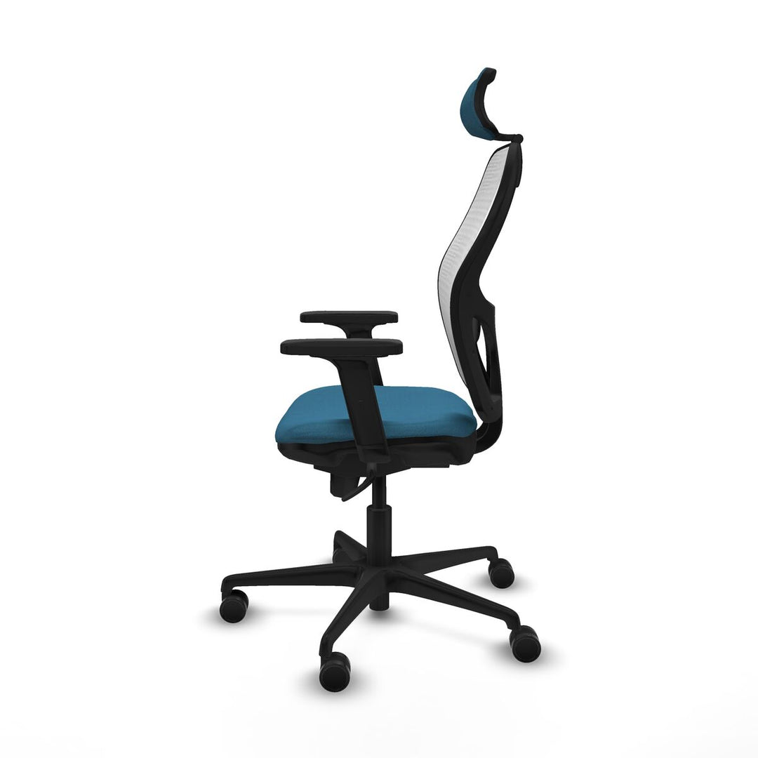 Office Chair with Headrest Piqueras y Crespo 2D036N2 White Petroleum green