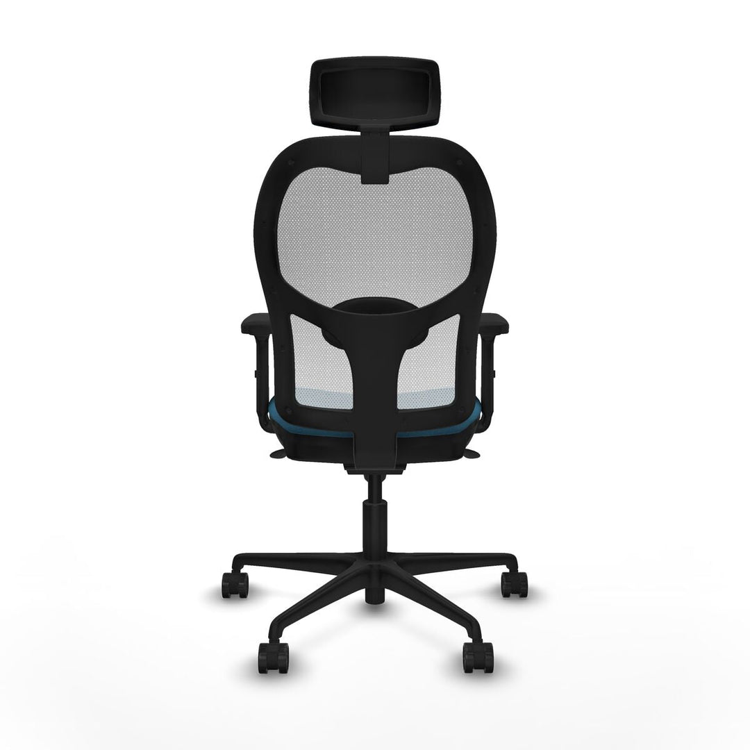 Office Chair with Headrest Piqueras y Crespo 2D036N2 White Petroleum green