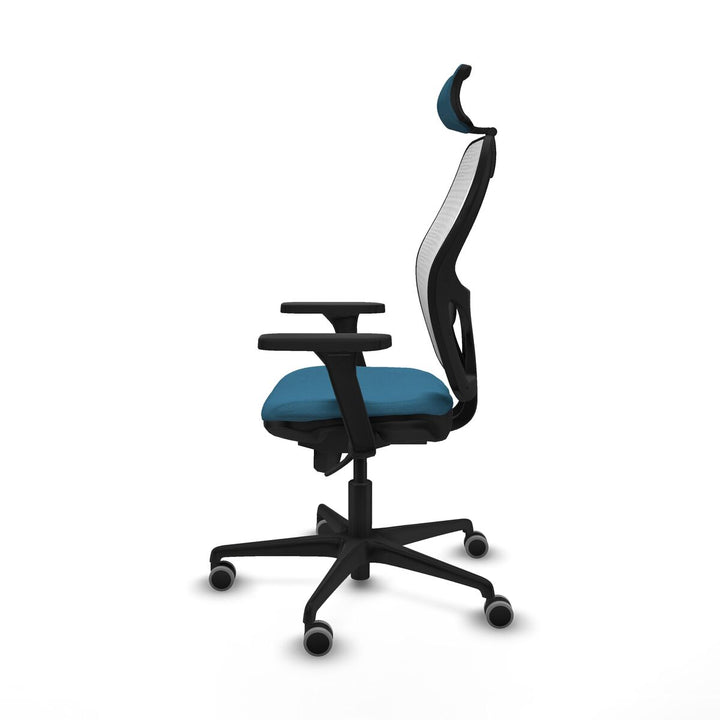 Office Chair with Headrest Piqueras y Crespo 3D036G2 White Petroleum green