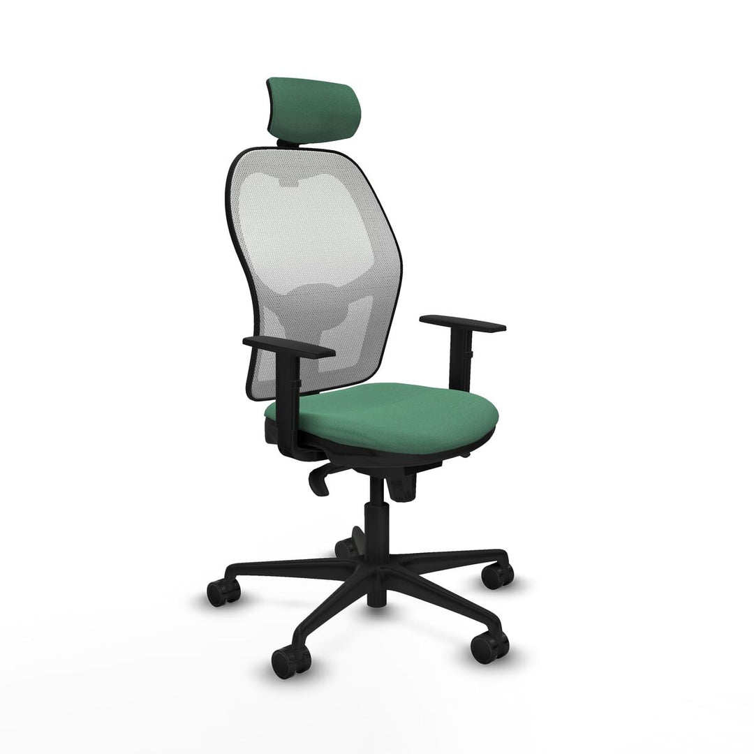Office Chair with Headrest Piqueras y Crespo 1D036N2 Emerald Green