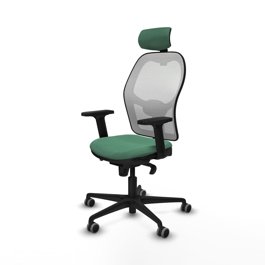 Office Chair with Headrest Piqueras y Crespo 2D036G2 Emerald Green