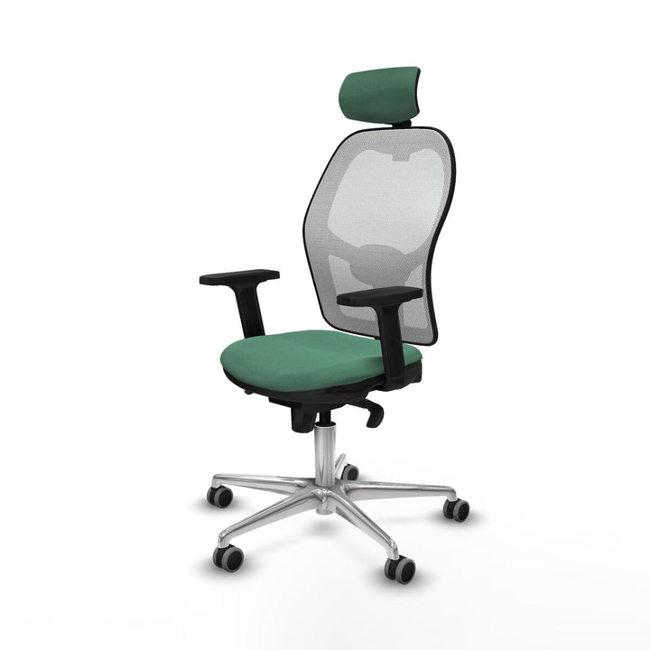 Office Chair with Headrest Piqueras y Crespo 2D086G2 Emerald Green