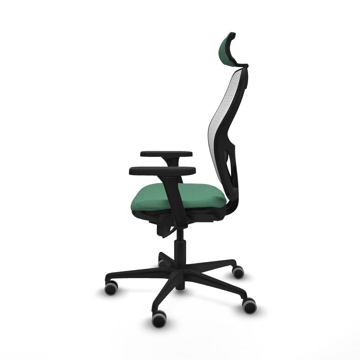 Office Chair with Headrest Piqueras y Crespo 3D036G2 Emerald Green