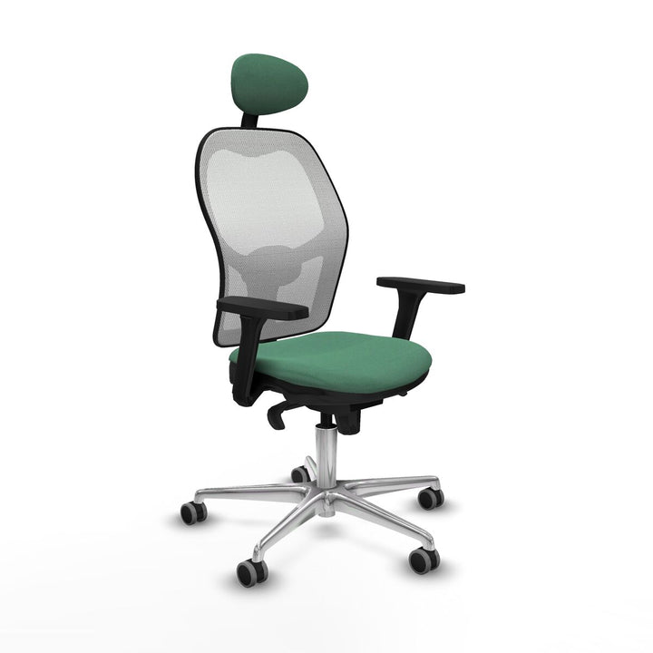 Office Chair with Headrest Piqueras y Crespo 3D086G1 Emerald Green