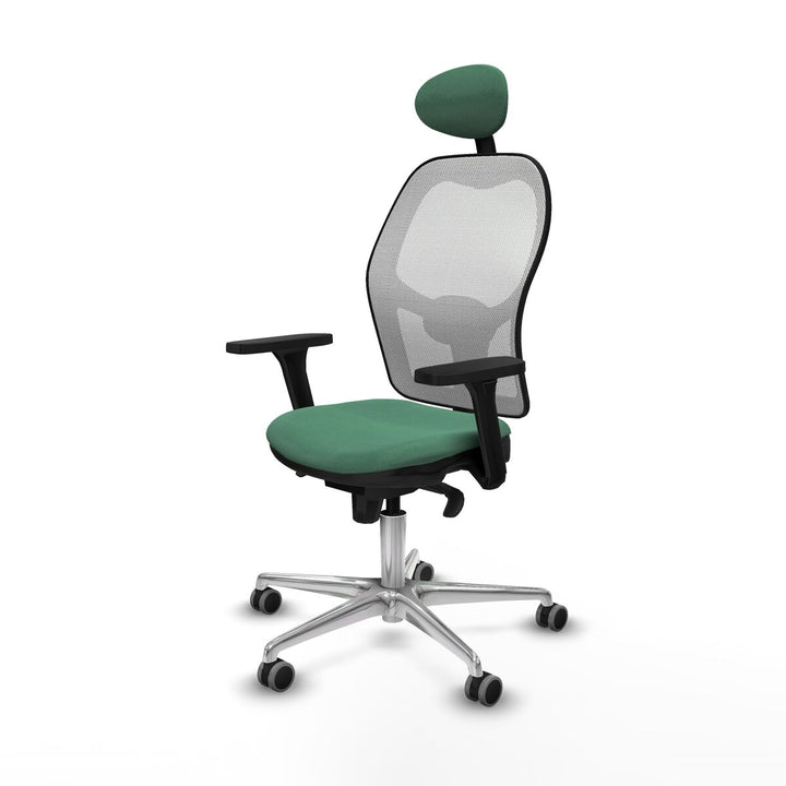 Office Chair with Headrest Piqueras y Crespo 3D086G1 Emerald Green