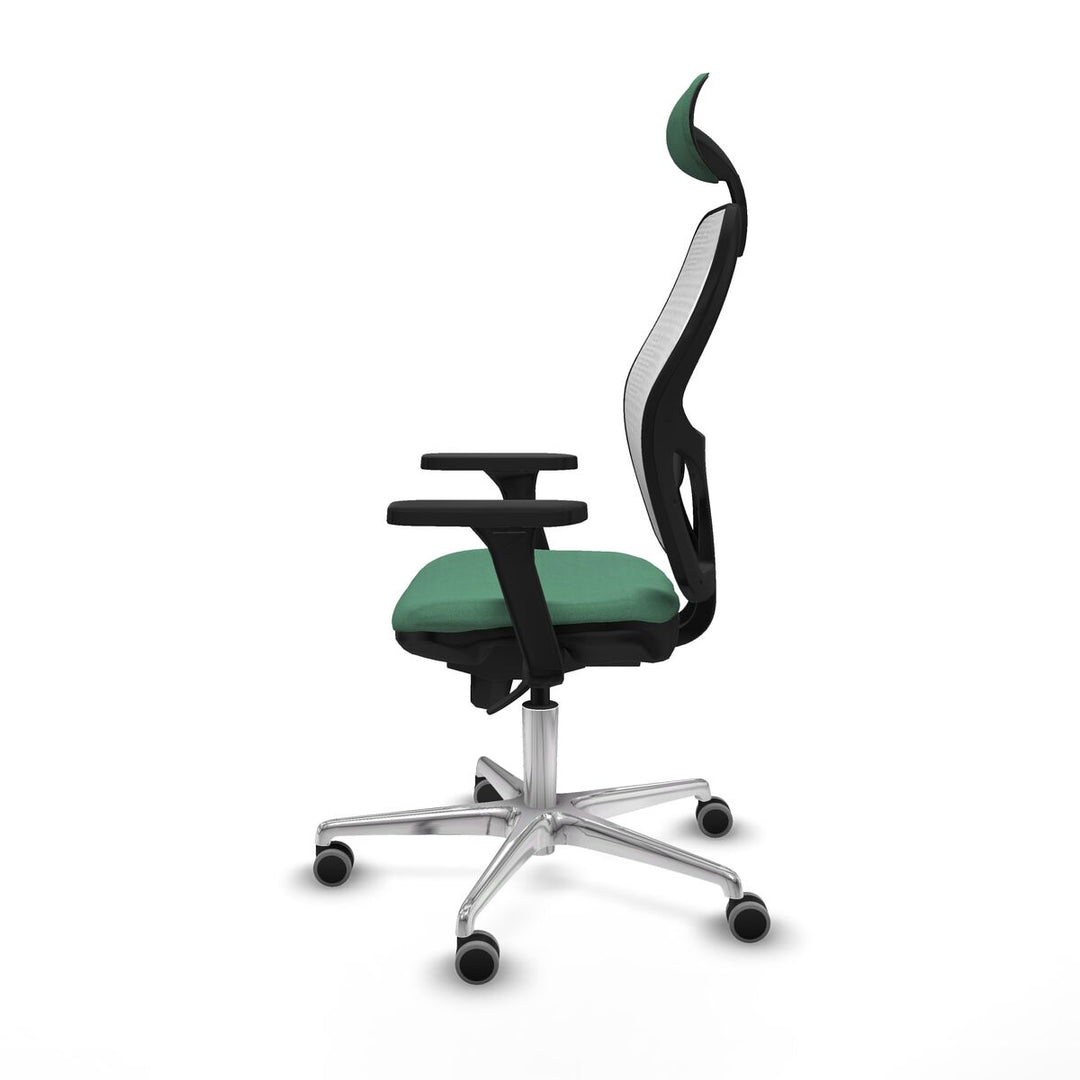 Office Chair with Headrest Piqueras y Crespo 3D086G1 Emerald Green