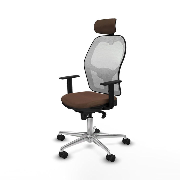 Office Chair with Headrest Piqueras y Crespo 1D086N2 White Dark brown