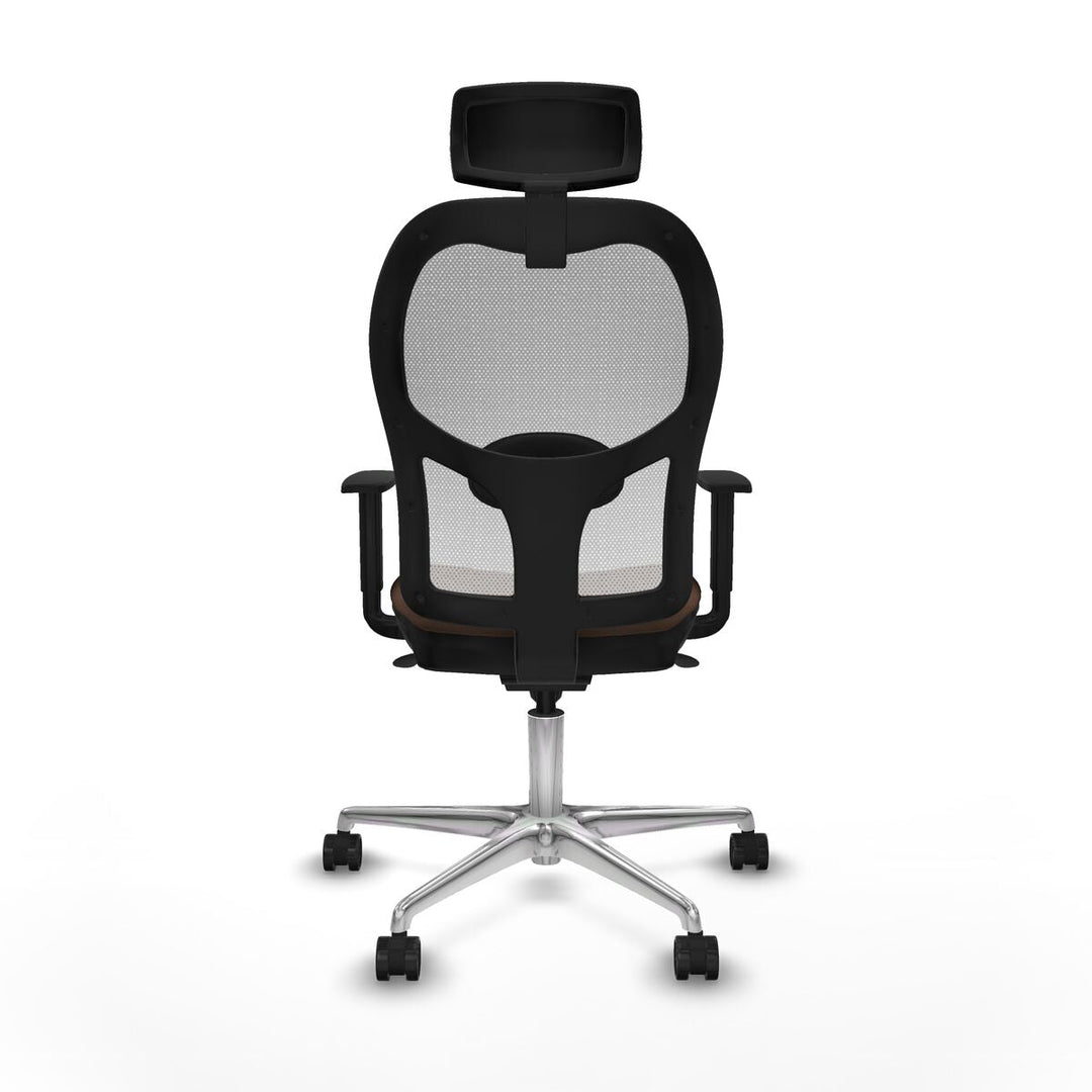 Office Chair with Headrest Piqueras y Crespo 1D086N2 White Dark brown