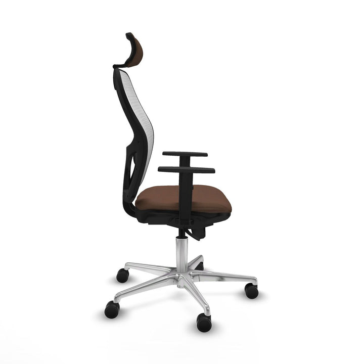 Office Chair with Headrest Piqueras y Crespo 1D086N2 White Dark brown