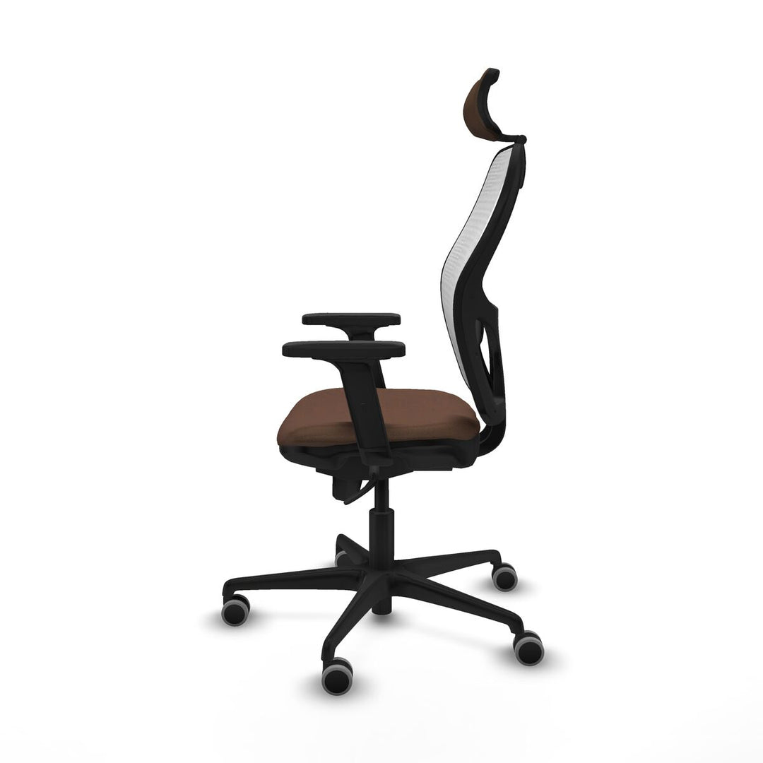Office Chair with Headrest Piqueras y Crespo 2D036G2 White Dark brown