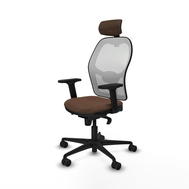 Office Chair with Headrest Piqueras y Crespo 2D036N2 White Dark brown