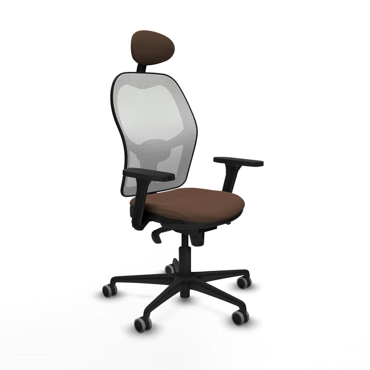 Office Chair with Headrest Piqueras y Crespo 3D036G1 White Dark brown