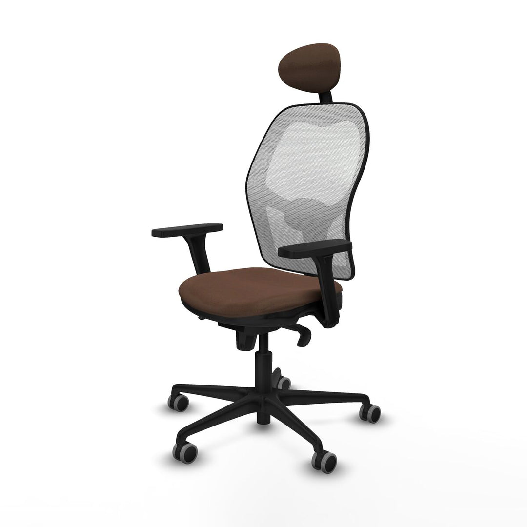 Office Chair with Headrest Piqueras y Crespo 3D036G1 White Dark brown