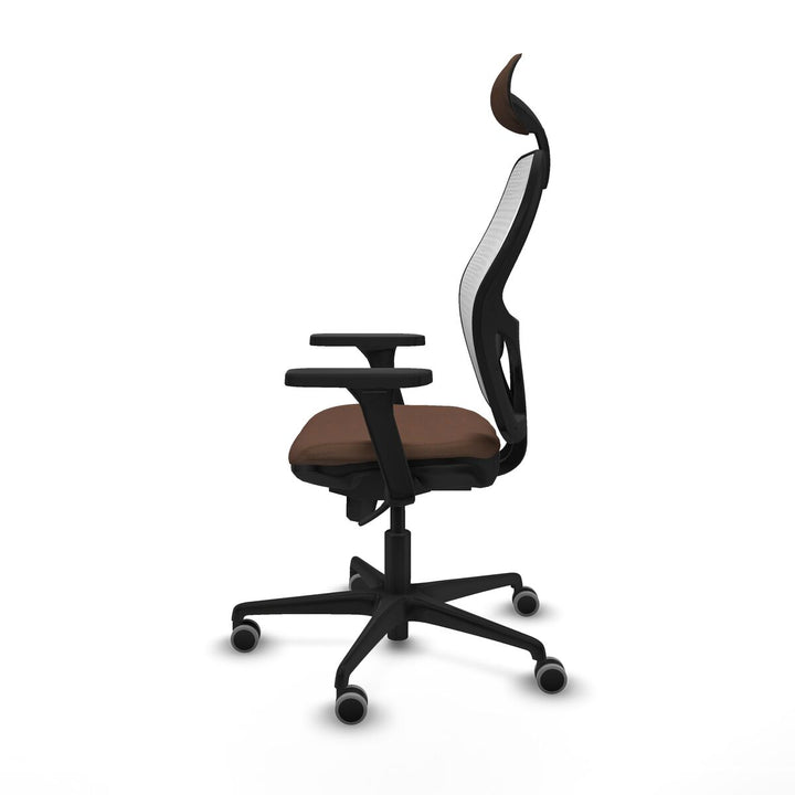Office Chair with Headrest Piqueras y Crespo 3D036G1 White Dark brown