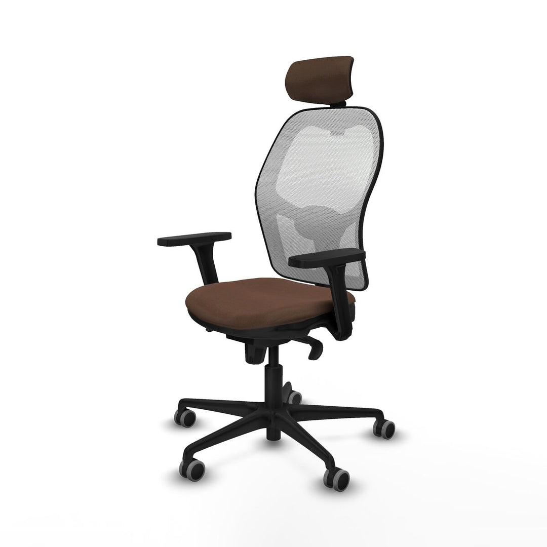 Office Chair with Headrest Piqueras y Crespo 3D036G2 White Dark brown