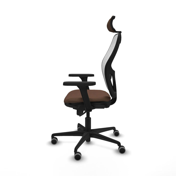 Office Chair with Headrest Piqueras y Crespo 3D036G2 White Dark brown