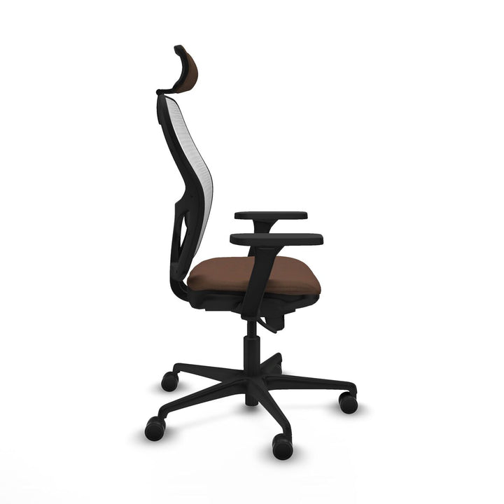 Office Chair with Headrest Piqueras y Crespo 3D036N2 White Dark brown