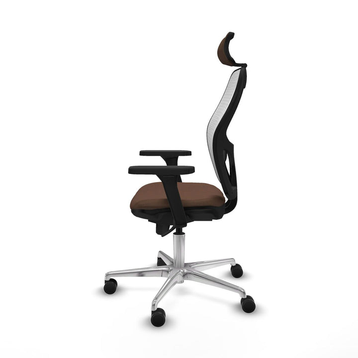 Office Chair with Headrest Piqueras y Crespo 3D086N2 White Dark brown