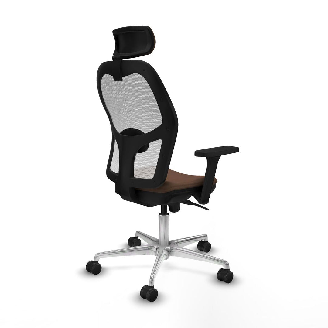 Office Chair with Headrest Piqueras y Crespo 3D086N2 White Dark brown