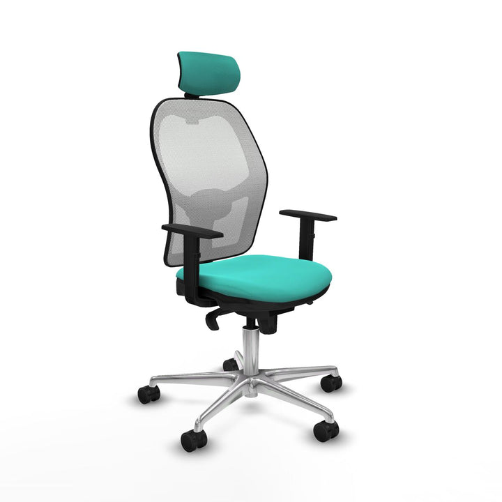 Office Chair with Headrest Jorquera Piqueras y Crespo 1D086N2 Turquoise