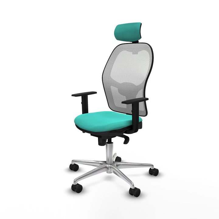 Office Chair with Headrest Jorquera Piqueras y Crespo 1D086N2 Turquoise