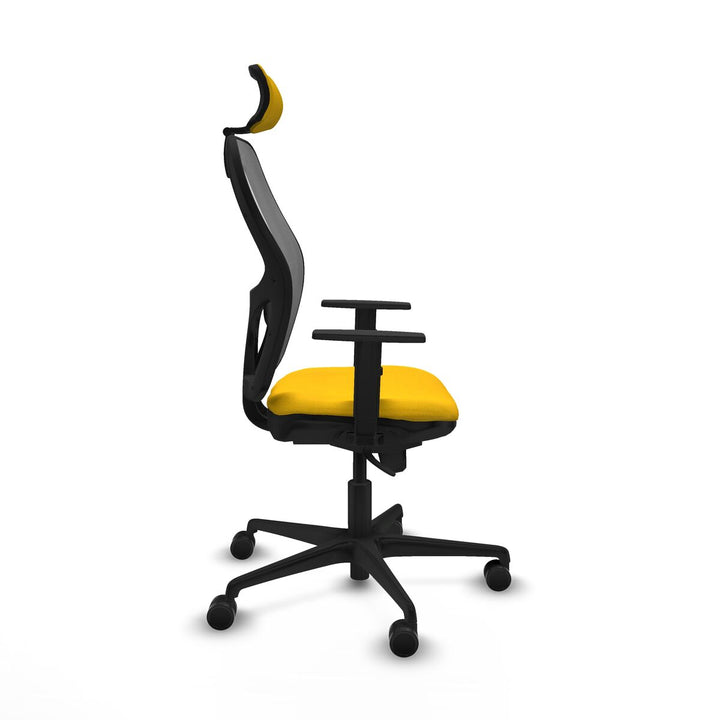 Office Chair with Headrest Piqueras y Crespo 1D036N2 Yellow