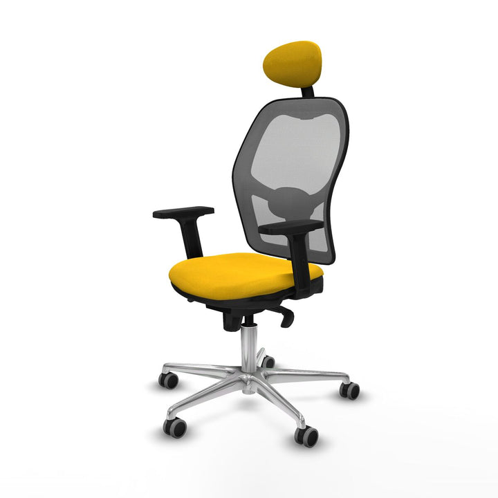 Office Chair with Headrest Piqueras y Crespo 2D086G1 Yellow