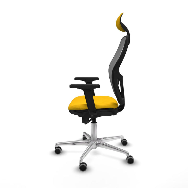 Office Chair with Headrest Piqueras y Crespo 2D086G1 Yellow