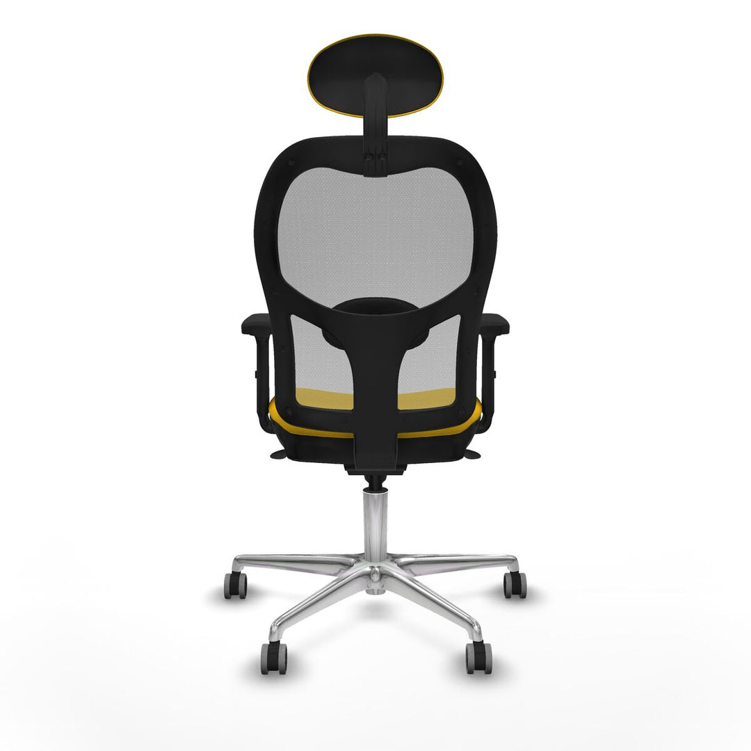 Office Chair with Headrest Piqueras y Crespo 2D086G1 Yellow