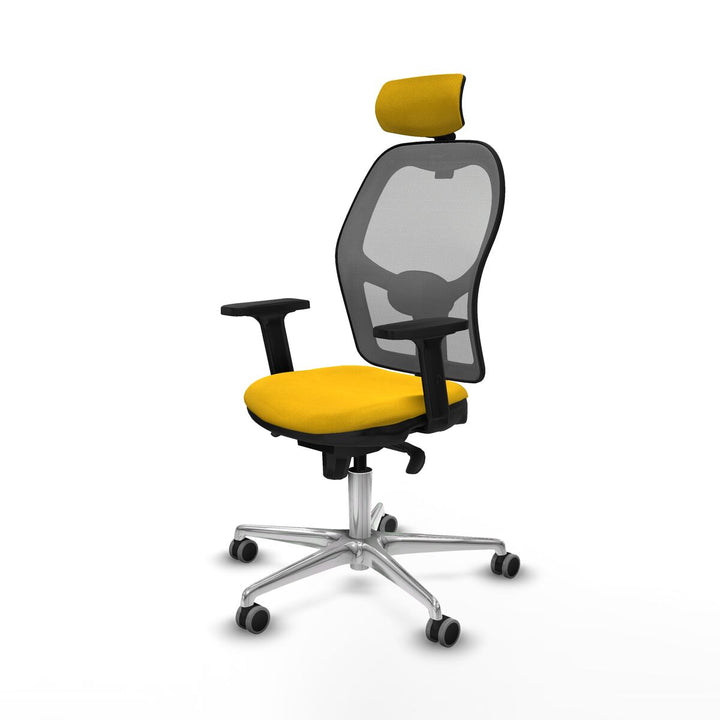 Office Chair with Headrest Piqueras y Crespo 2D086G2 Yellow