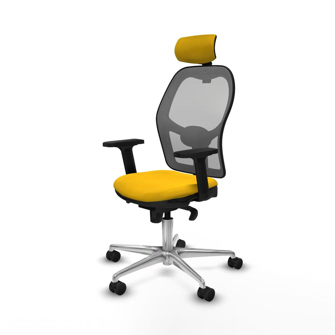 Office Chair with Headrest Piqueras y Crespo 2D086N2 Yellow