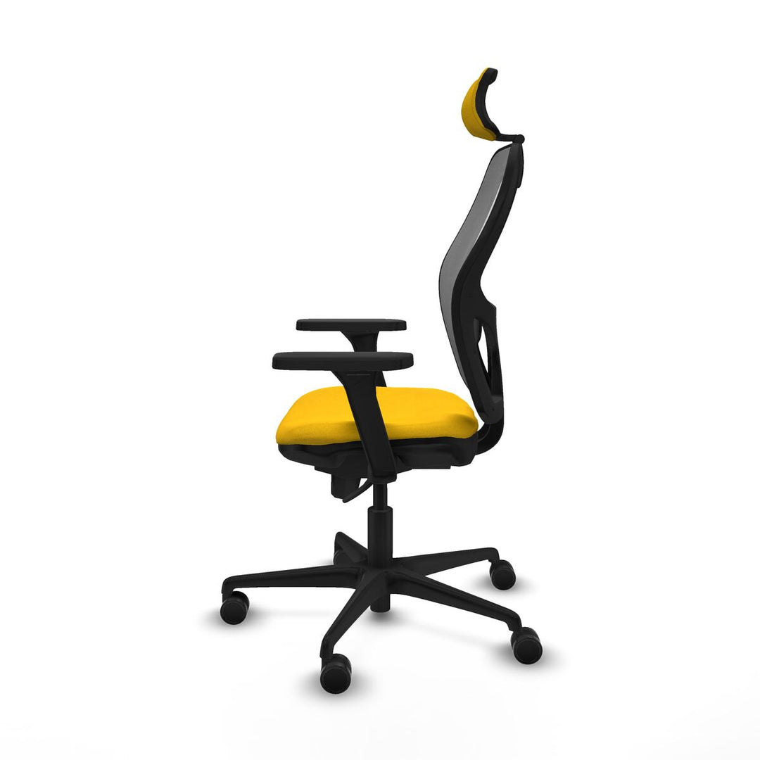 Office Chair with Headrest Piqueras y Crespo 3D036N2 Yellow