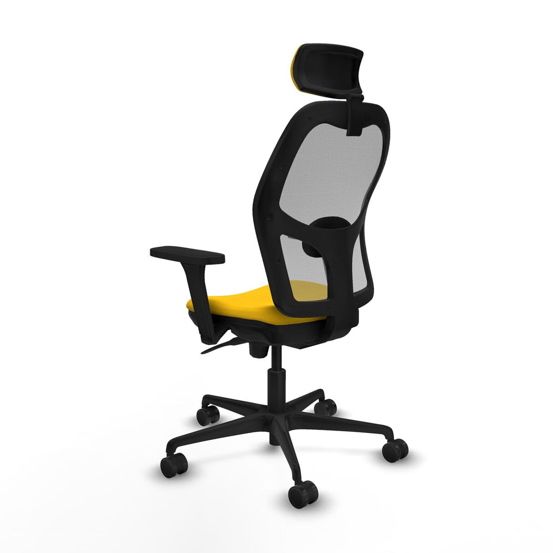 Office Chair with Headrest Piqueras y Crespo 3D036N2 Yellow