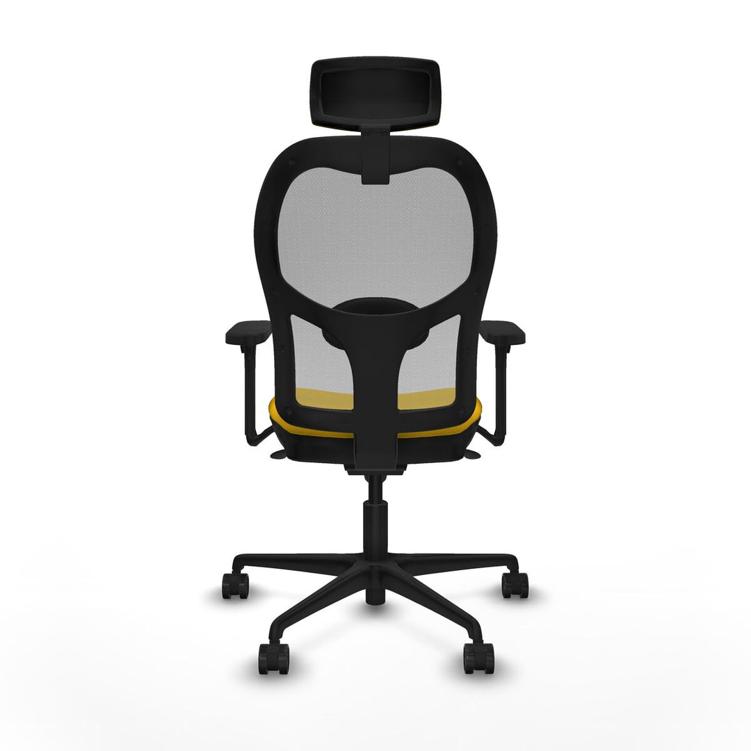 Office Chair with Headrest Piqueras y Crespo 3D036N2 Yellow