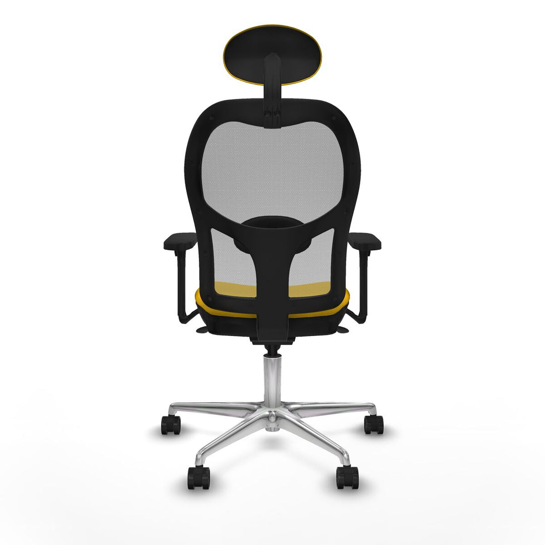 Office Chair with Headrest Piqueras y Crespo 3D086N1 Yellow