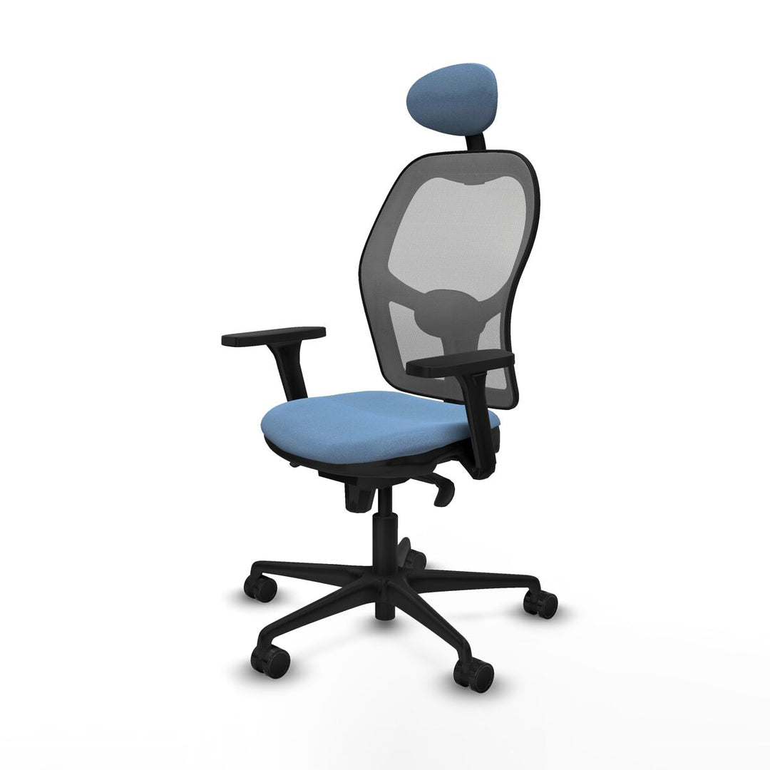 Office Chair with Headrest Piqueras y Crespo 3D036N1 Sky blue