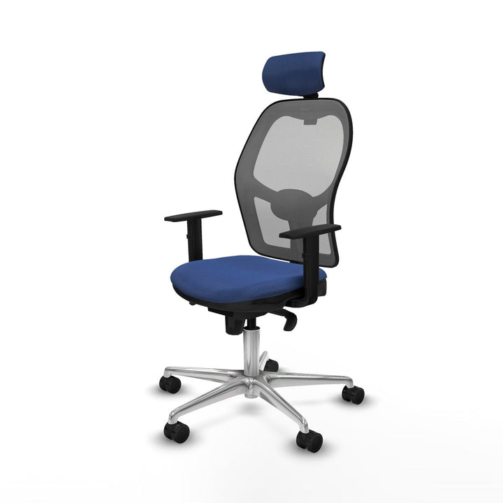 Office Chair with Headrest Piqueras y Crespo 1D086N2 Navy Blue